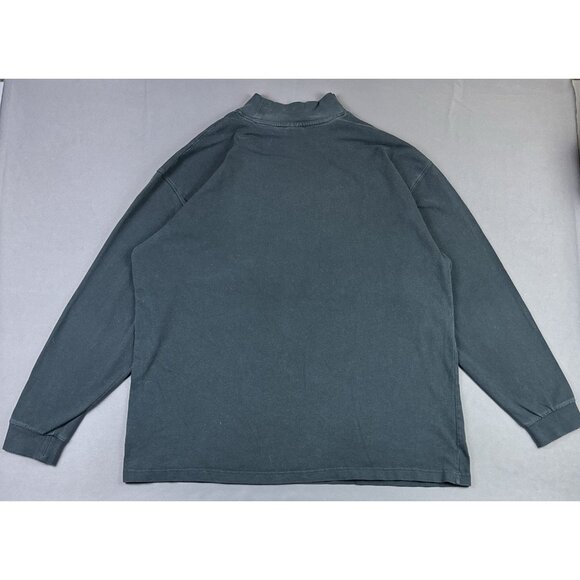 Rare Vintage 90s Nike Swoosh Mock Neck Iowa Hawkeyes Black Longsleeve 2XL NCAA - Picture 2 of 10